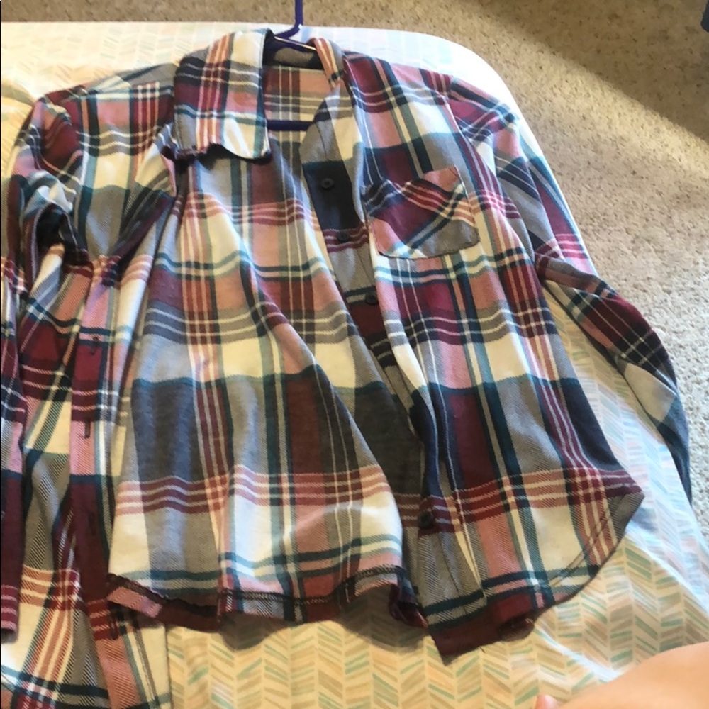 Plaid button shirt